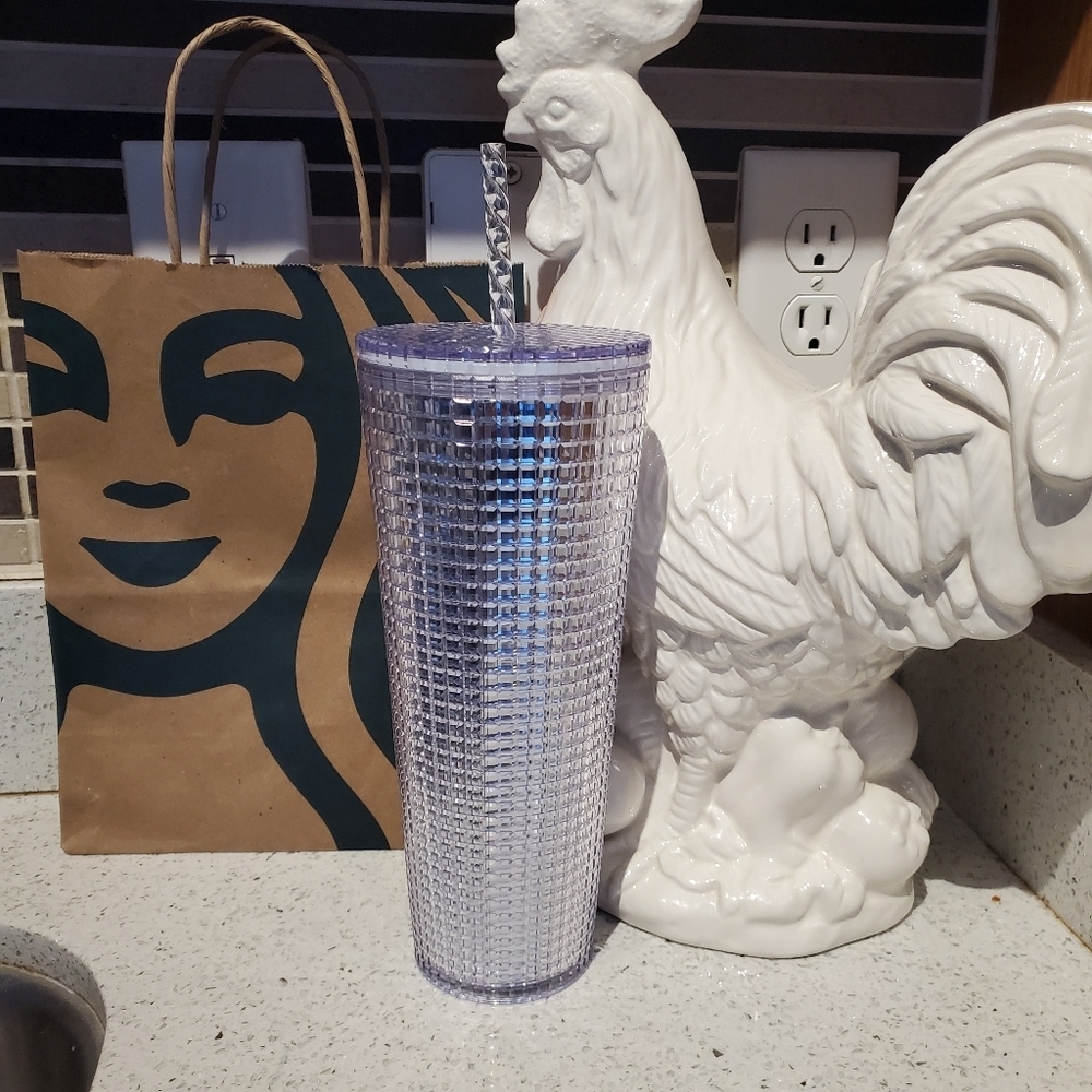 2020 Starbucks Holiday Silver Disco Ball Tumbler Venti Cold Cup Lid Straw New - Picture 9 of 9